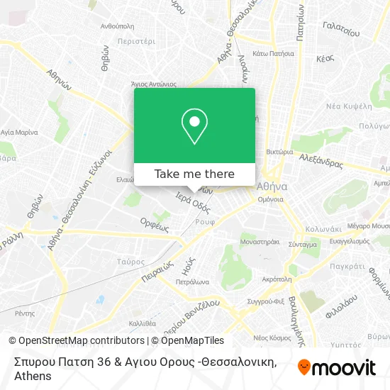 Σπυρου Πατση 36 & Αγιου Ορους -Θεσσαλονικη map