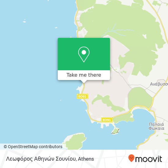 Λεωφόρος Αθηνών Σουνίου map
