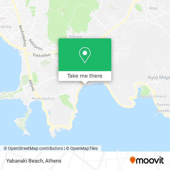 Yabanaki Beach map