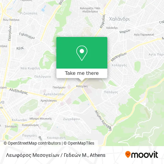 Λεωφόρος Μεσογείων / Γεδεών Μ. map