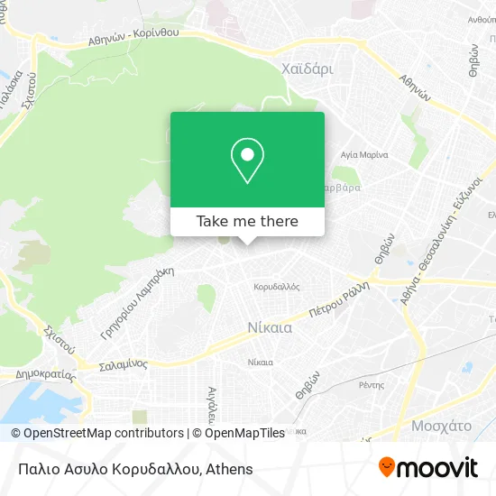 Παλιο Ασυλο Κορυδαλλου map