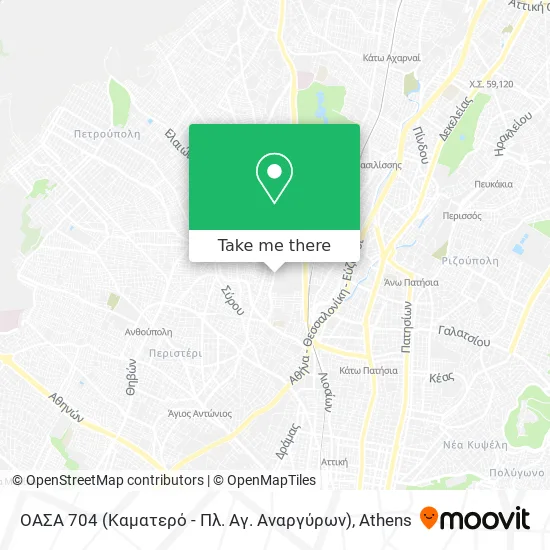 ΟΑΣΑ 704 (Καματερό - Πλ. Αγ. Αναργύρων) map