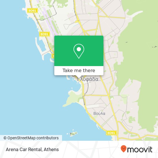 Arena Car Rental map