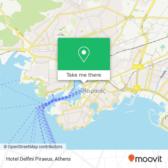 Hotel Delfini Piraeus map