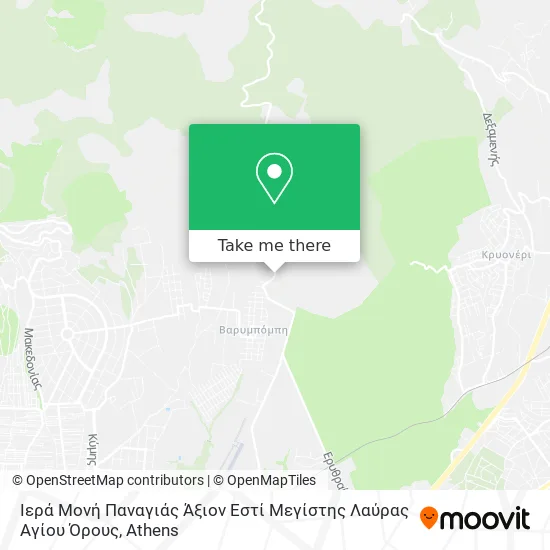 Ιερά Μονή Παναγιάς Άξιον Εστί Μεγίστης Λαύρας Αγίου Όρους map