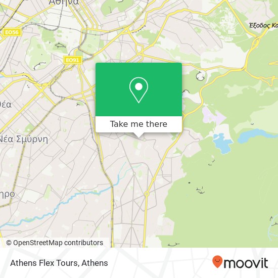 Athens Flex Tours map