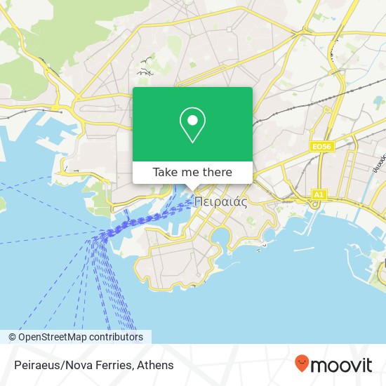 Peiraeus/Nova Ferries map