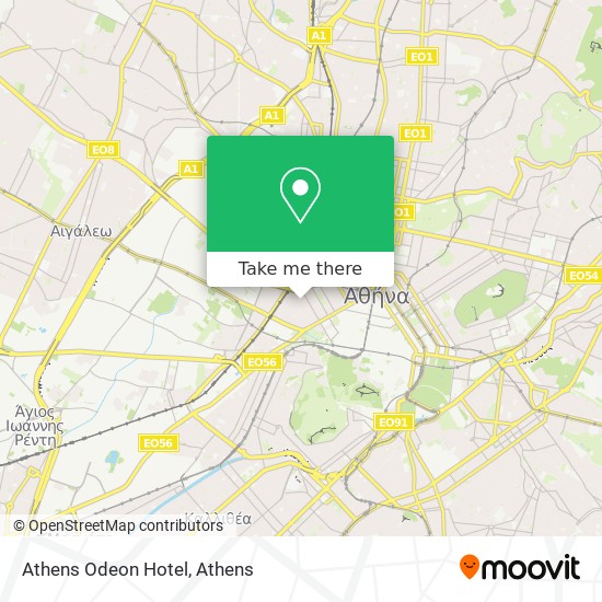 Athens Odeon Hotel map