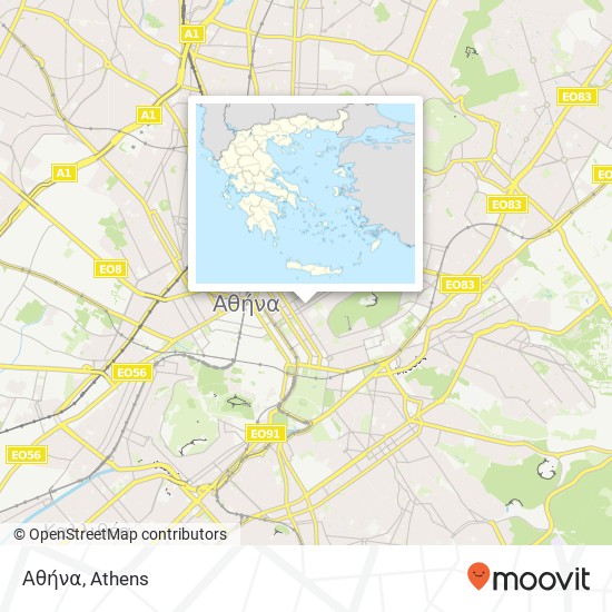 Αθήνα map