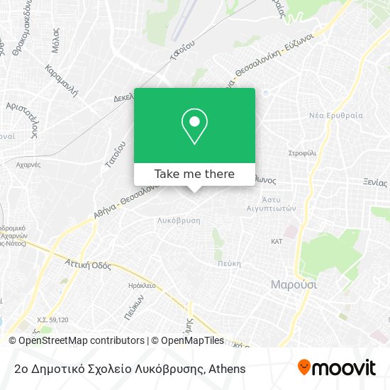 2ο Δημοτικό Σχολείο Λυκόβρυσης map