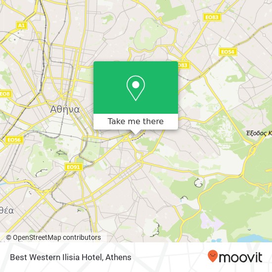 Best Western Ilisia Hotel map