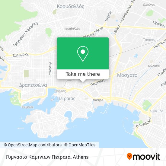 Γυμνασιο Καμινιων Πειραια map