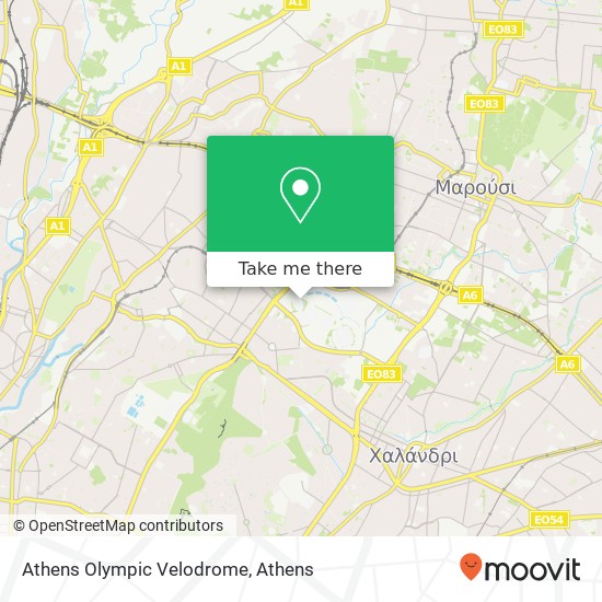 Athens Olympic Velodrome map