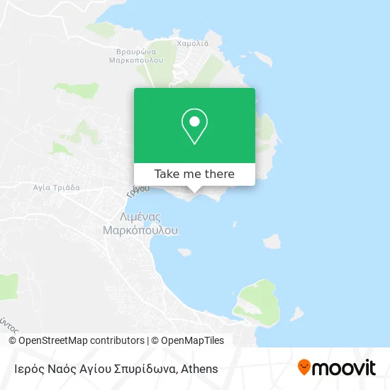 Ιερός Ναός Αγίου Σπυρίδωνα map