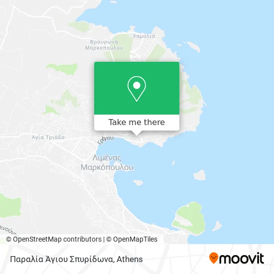 Παραλία Άγιου Σπυρίδωνα map