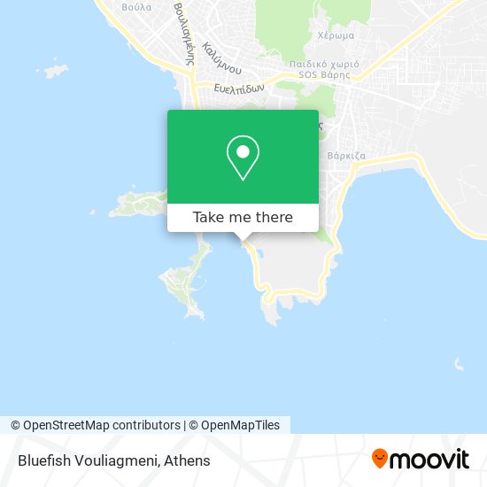 Bluefish Vouliagmeni map