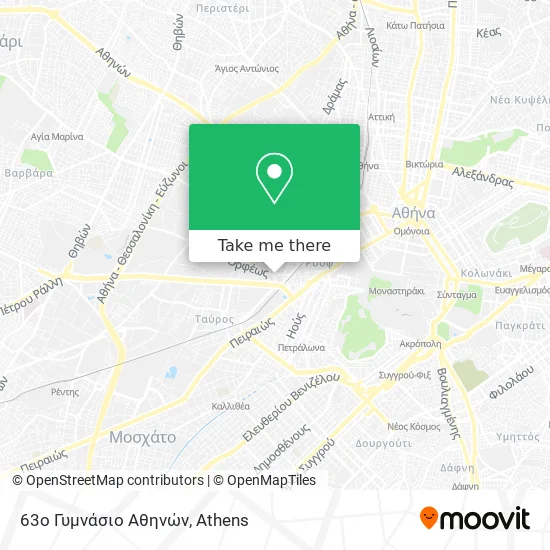 63ο Γυμνάσιο Αθηνών map
