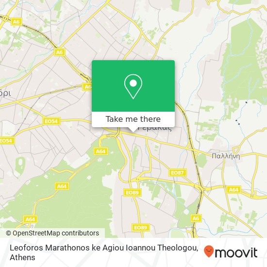 Leoforos Marathonos ke Agiou Ioannou Theologou map