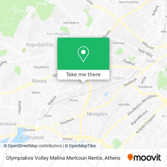 Olympiakos Volley Melina Merkouri Rentis map