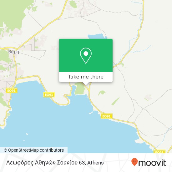 Λεωφόρος Αθηνών Σουνίου 63 map