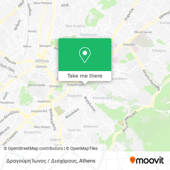 Δραγούμη Ίωνος / Διοχάρους map