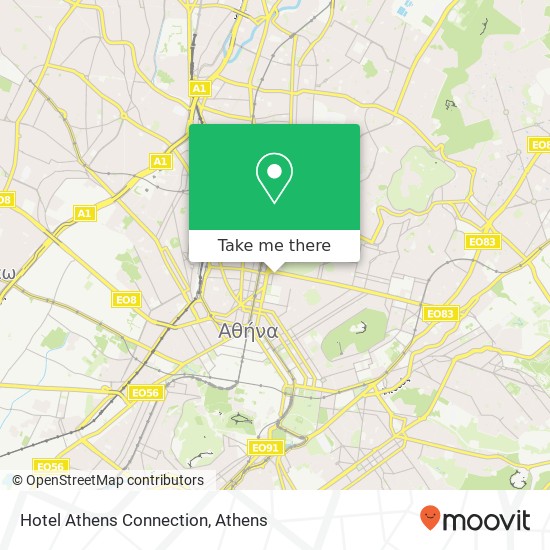 Hotel Athens Connection map