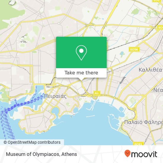 Museum of Olympiacos map