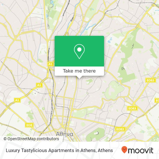 Luxury Tastylicious Apartments in Athens map