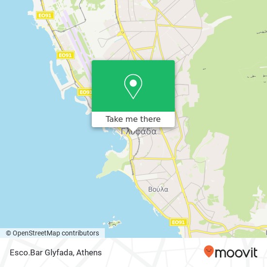 Esco.Bar Glyfada map