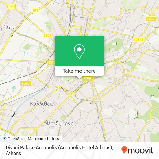 Divani Palace Acropolis (Acropolis Hotel Athens) map