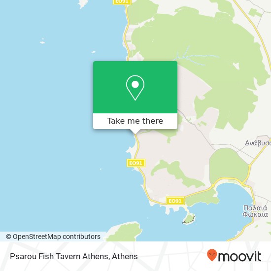 Psarou Fish Tavern Athens, Αθηνών-Σουνίου 190 13 Ανάβυσσος Ελλάδα map