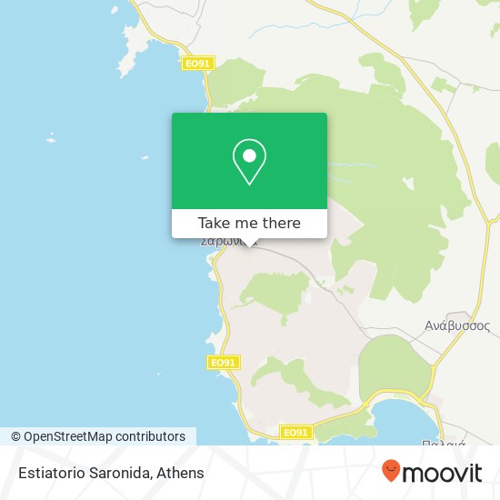 Estiatorio Saronida, Κεφαλληνίας 5 190 13 Σαρωνίδα map