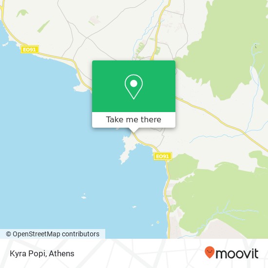 Kyra Popi, Αθηνών-Σουνίου 190 10 Καλύβια Θορικού Ελλάδα map