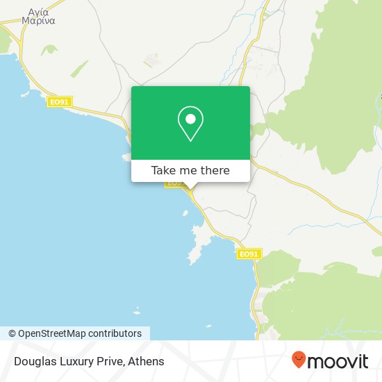 Douglas Luxury Prive, Καλυβίων 3 190 10 Καλύβια Θορικού map