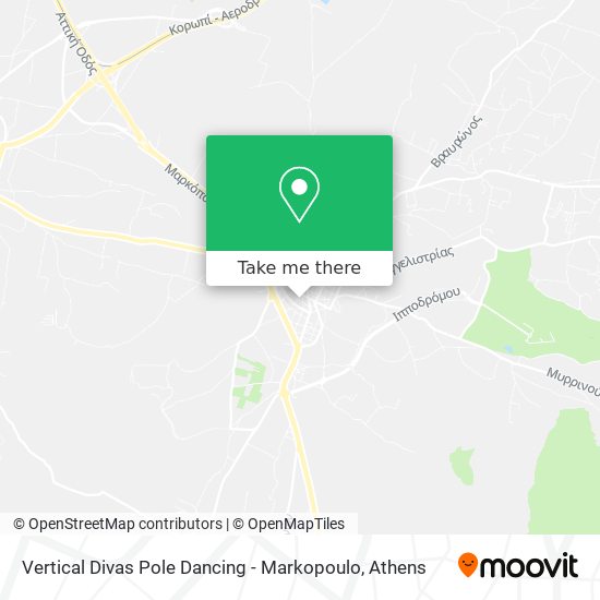 Vertical Divas Pole Dancing - Markopoulo map