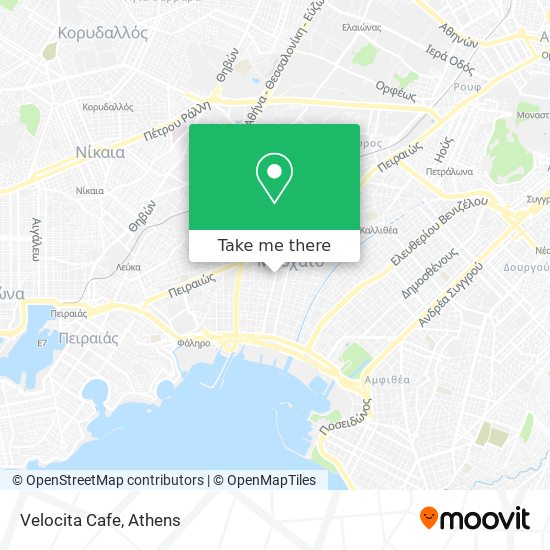 Velocita Cafe map