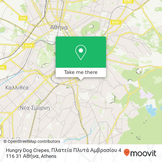 Hungry Dog Crepes, Πλατεία Πλυτά Αμβροσίου 4 116 31 Αθήνα map