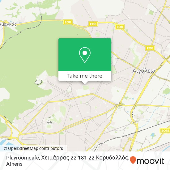 Playroomcafe, Χειμάρρας 22 181 22 Κορυδαλλός map