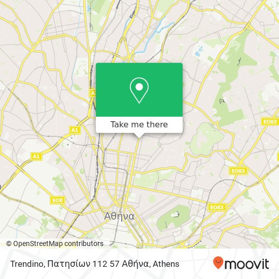 Trendino, Πατησίων 112 57 Αθήνα map