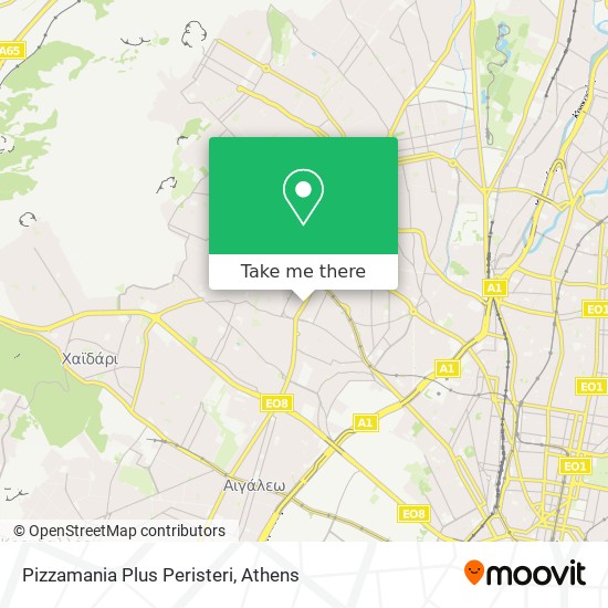 Pizzamania Plus Peristeri map