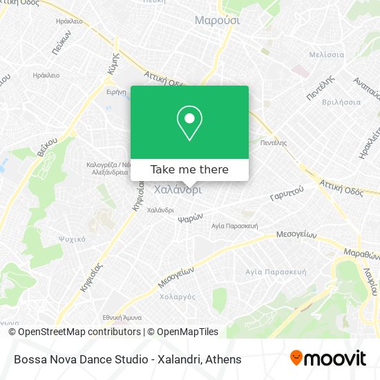 Bossa Nova Dance Studio - Xalandri map