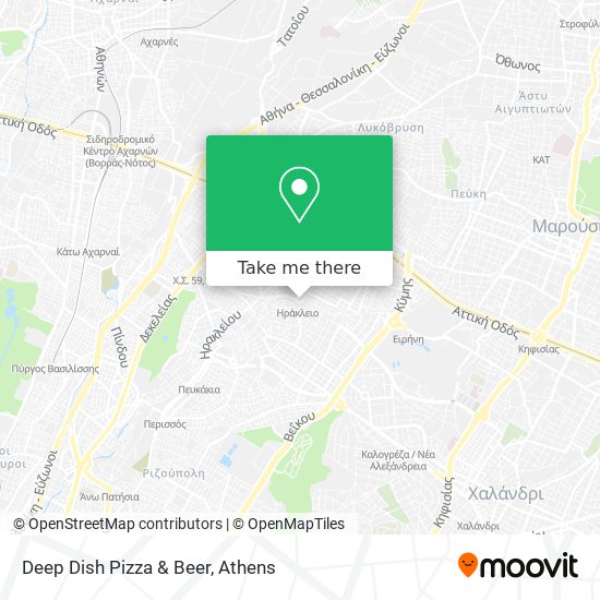 Deep Dish Pizza & Beer map