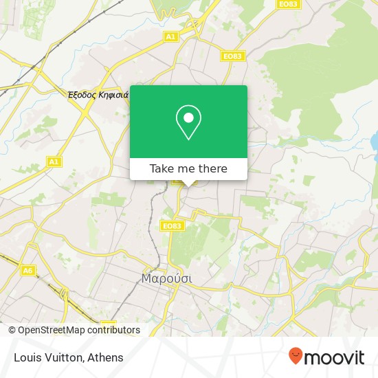 Louis Vuitton, Λεβίδου 4 145 62 Κηφισιά map