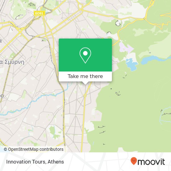 Innovation Tours map