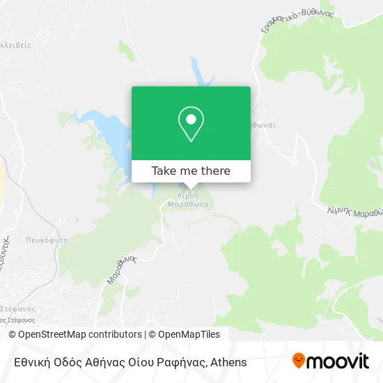 Εθνική Οδός Αθήνας Οίου Ραφήνας map