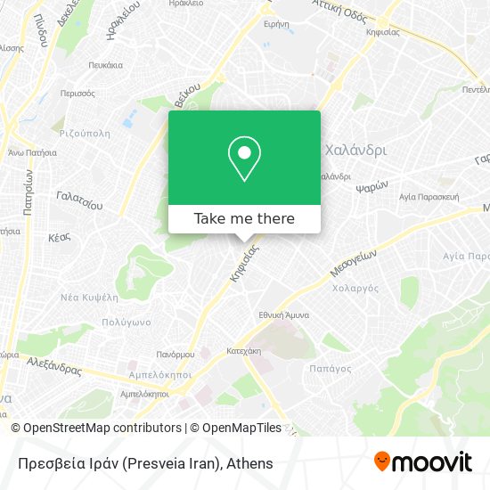 Πρεσβεία Ιράν (Presveia Iran) map