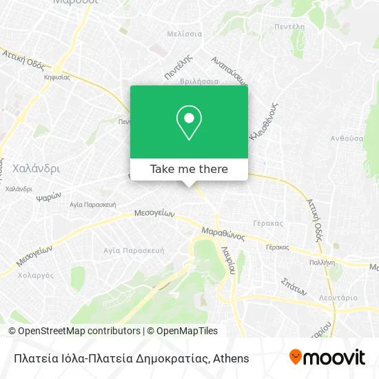 Πλατεία Ιόλα-Πλατεία Δημοκρατίας map