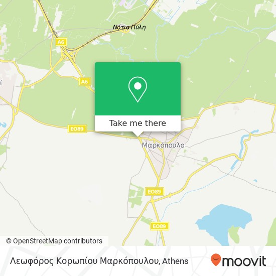 Λεωφόρος Κορωπίου Μαρκόπουλου map