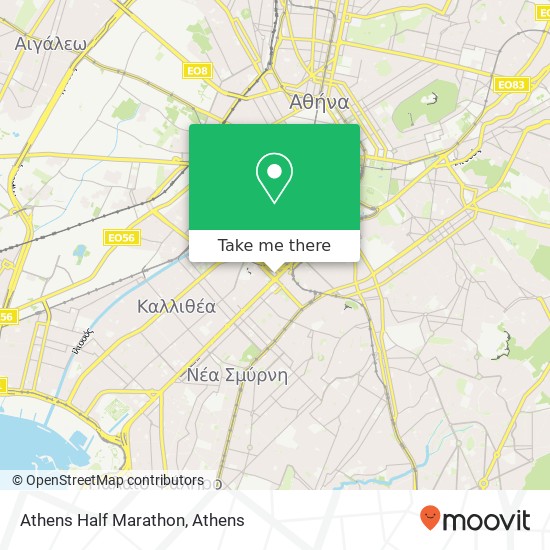 Athens Half Marathon map