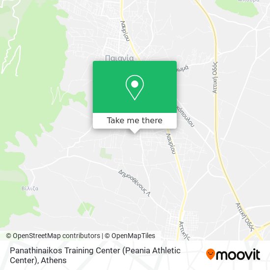 Panathinaikos Training Center (Peania Athletic Center) map